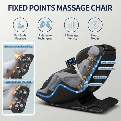 TJX-A-SS02 Zero Gravity Massage Chair with Heat – Black