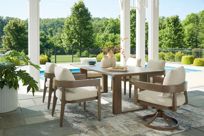 Serene Bay 7-Piece Outdoor Dining Set – Dark Brown