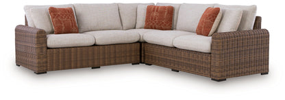 Dolan Creek 3- or 4-Piece Outdoor Sectional – Beige/Brown