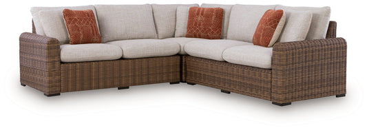Dolan Creek 3- or 4-Piece Outdoor Sectional – Beige/Brown
