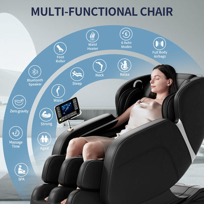 TJX-A-SS02 Zero Gravity Massage Chair with Heat – Black