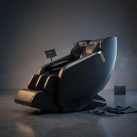 4D Massage Chair Full Body, Zero Gravity Massage Chair with Heat and Foot Massage with Airbags, Kneading, Bluetooth, LCD Touch Control - Black — Studio Shot