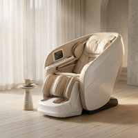 4D Massage Chair Full Body, Zero Gravity Recliner,34 Airbags Massage,20 Auto Massage Programs,Auto Body Scan,Ai Voice Control,55" SL Track,Beige — Studio Shot