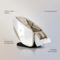 4D Massage Chair Full Body, Zero Gravity Recliner,34 Airbags Massage,20 Auto Massage Programs,Auto Body Scan,Ai Voice Control,55" SL Track,Beige — infographic