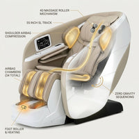 4D Massage Chair Full Body, Zero Gravity Recliner,34 Airbags Massage,20 Auto Massage Programs,Auto Body Scan,Ai Voice Control,55" SL Track,Beige — How It Works