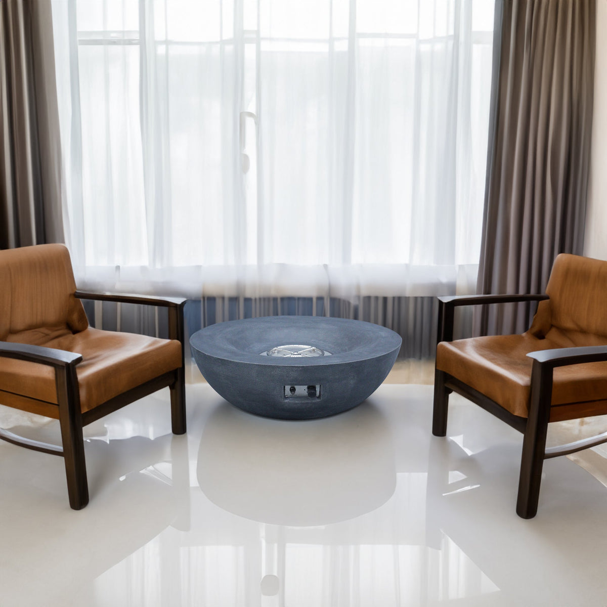 42 in. GFRC Propane Fire Pit Bowl