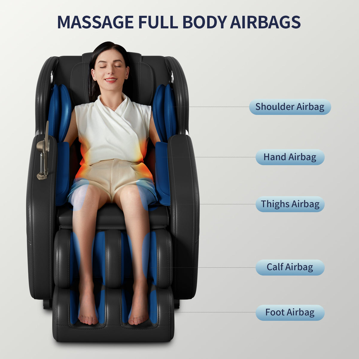 TJX-A-SS02 Zero Gravity Massage Chair with Heat – Black
