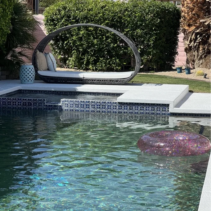 Outdoor Wicker Canopy Daybed with Water-Resistant Cushion