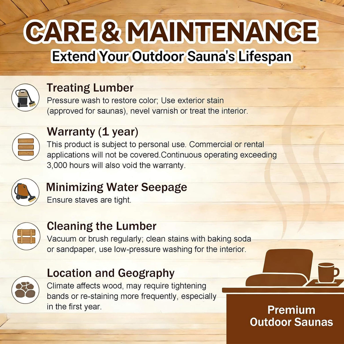 Barcelona 78 in. 4-Person Cedar Outdoor Barrel Sauna with 6 kW Heater