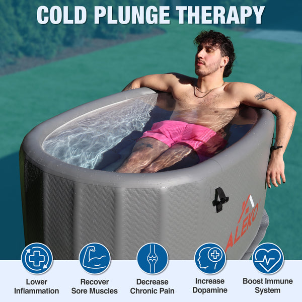 ALEKO 182-Gallon Inflatable Cold Plunge Tub with Cover