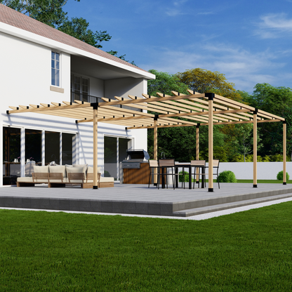 Zen Attached Pergola Bracket Kit for Roof Rafters – Up to 24' x 24'