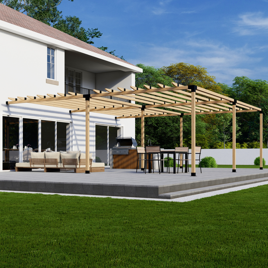 Zen Attached Pergola Bracket Kit for Roof Rafters – Up to 24' x 24'