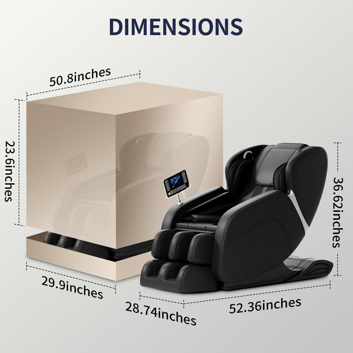 TJX-A-SS02 Zero Gravity Massage Chair with Heat – Black