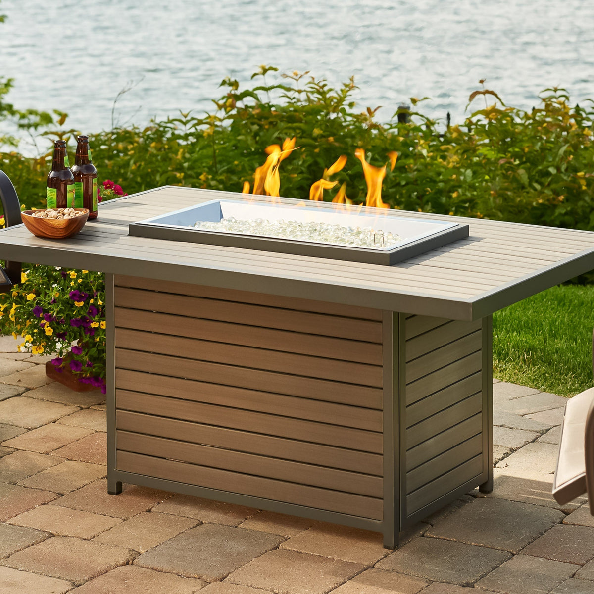 Kenwood & Brooks Rectangular Gas Fire Pit Table