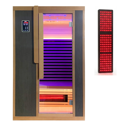 Blisspod Bergen 2-Person Full-Spectrum Infrared Sauna with Red Light Panel