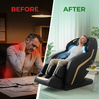 Full Body Massage Chair Designed for Complete Relaxation, Zero Gravity Position, 5 Auto Programs, Multi Airbag — Before & After