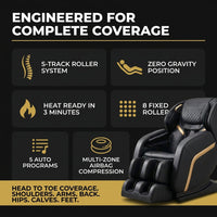 Full Body Massage Chair Designed for Complete Relaxation, Zero Gravity Position, 5 Auto Programs, Multi Airbag — Results & Stats