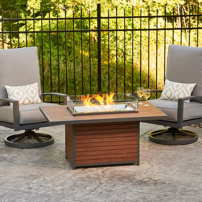 Kenwood & Brooks Rectangular Gas Fire Pit Table