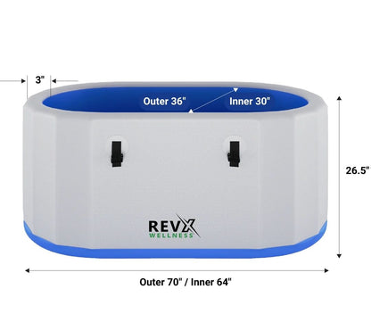 RevX Inflatable Tub Deluxe with Insulated Lid