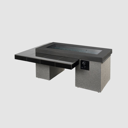 The Outdoor GreatRoom Uptown Black Linear Gas Fire Pit Table