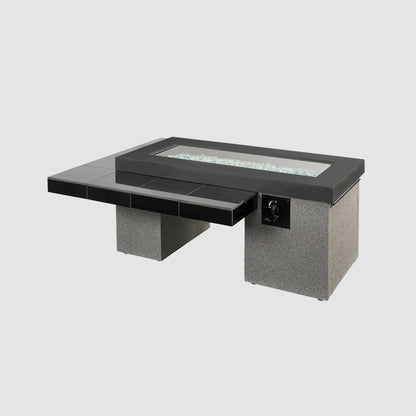 The Outdoor GreatRoom Uptown Black Linear Gas Fire Pit Table
