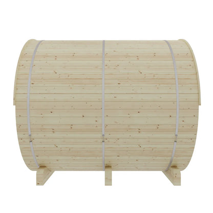 Finnish Sauna Builders Vassa 6-Person Barrel Sauna with 8 kW Heater