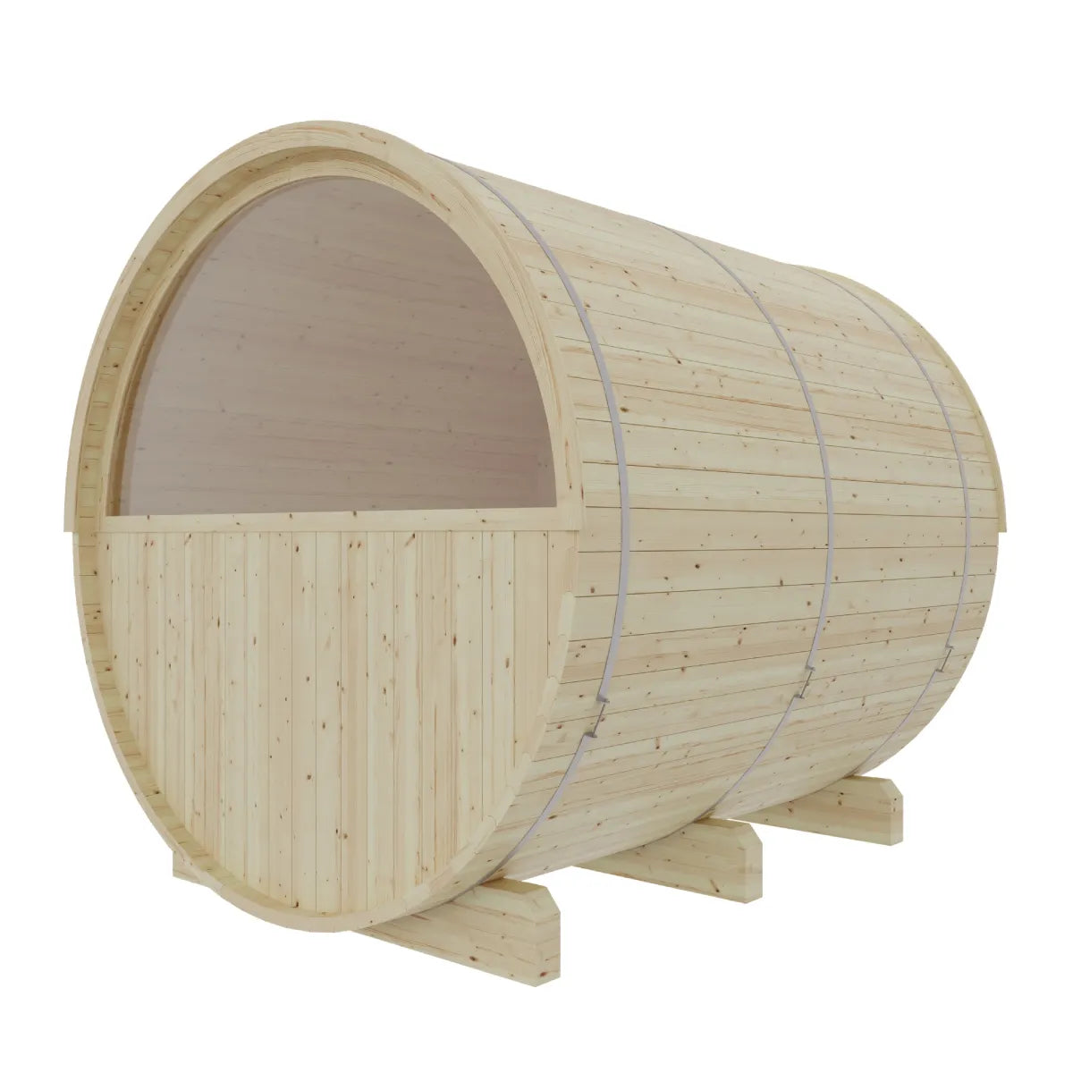 Finnish Sauna Builders Vassa 6-Person Barrel Sauna with 8 kW Heater