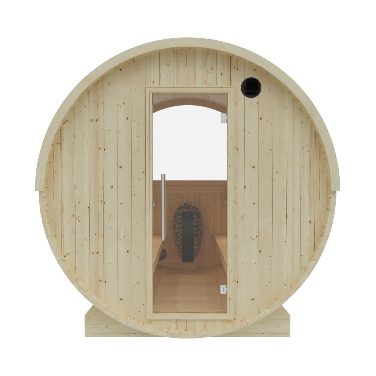 Finnish Sauna Builders Vassa 6-Person Barrel Sauna with 8 kW Heater