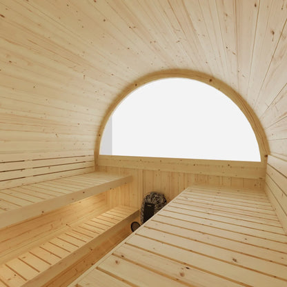 Finnish Sauna Builders Vassa 6-Person Barrel Sauna with 8 kW Heater