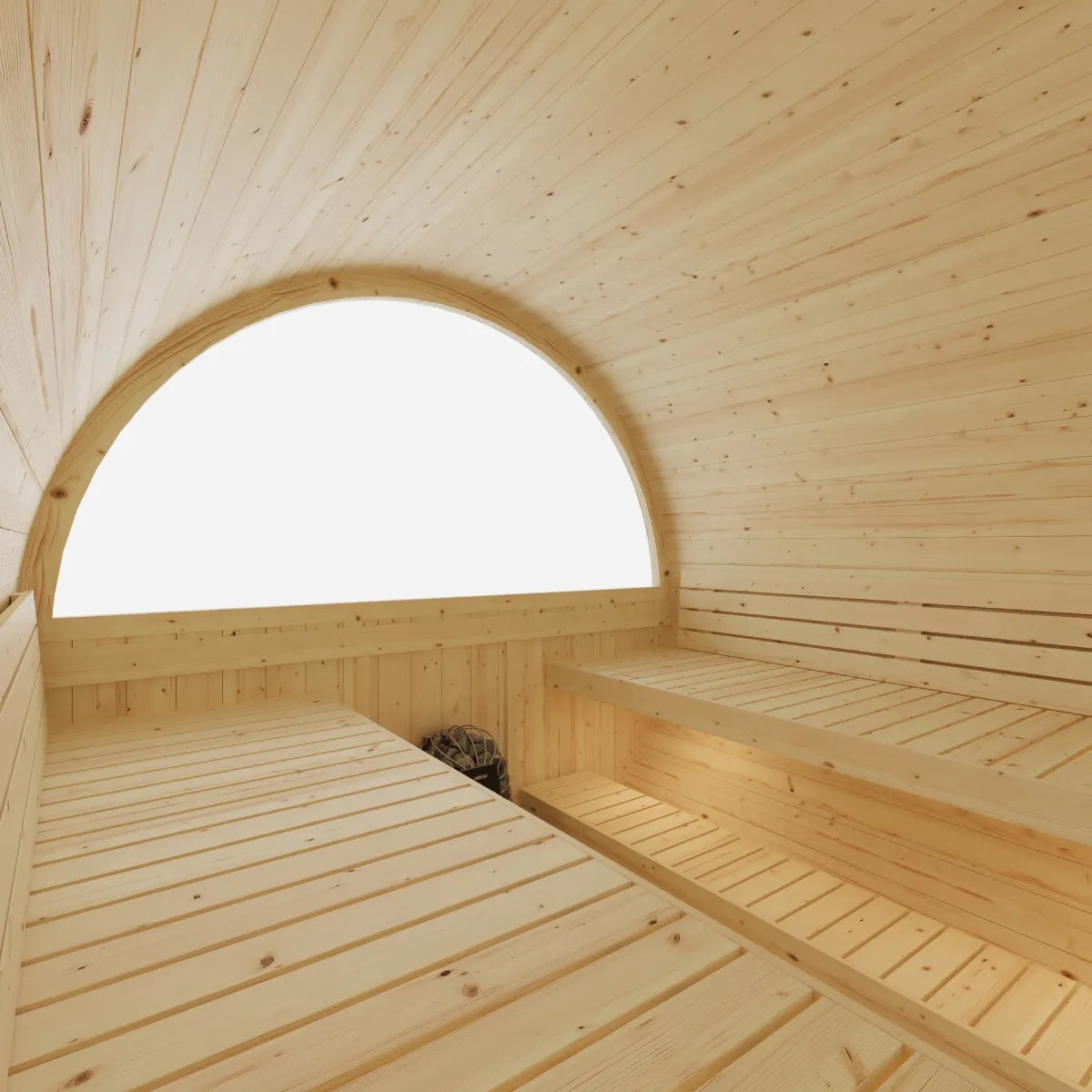 Finnish Sauna Builders Vassa 6-Person Barrel Sauna with 8 kW Heater