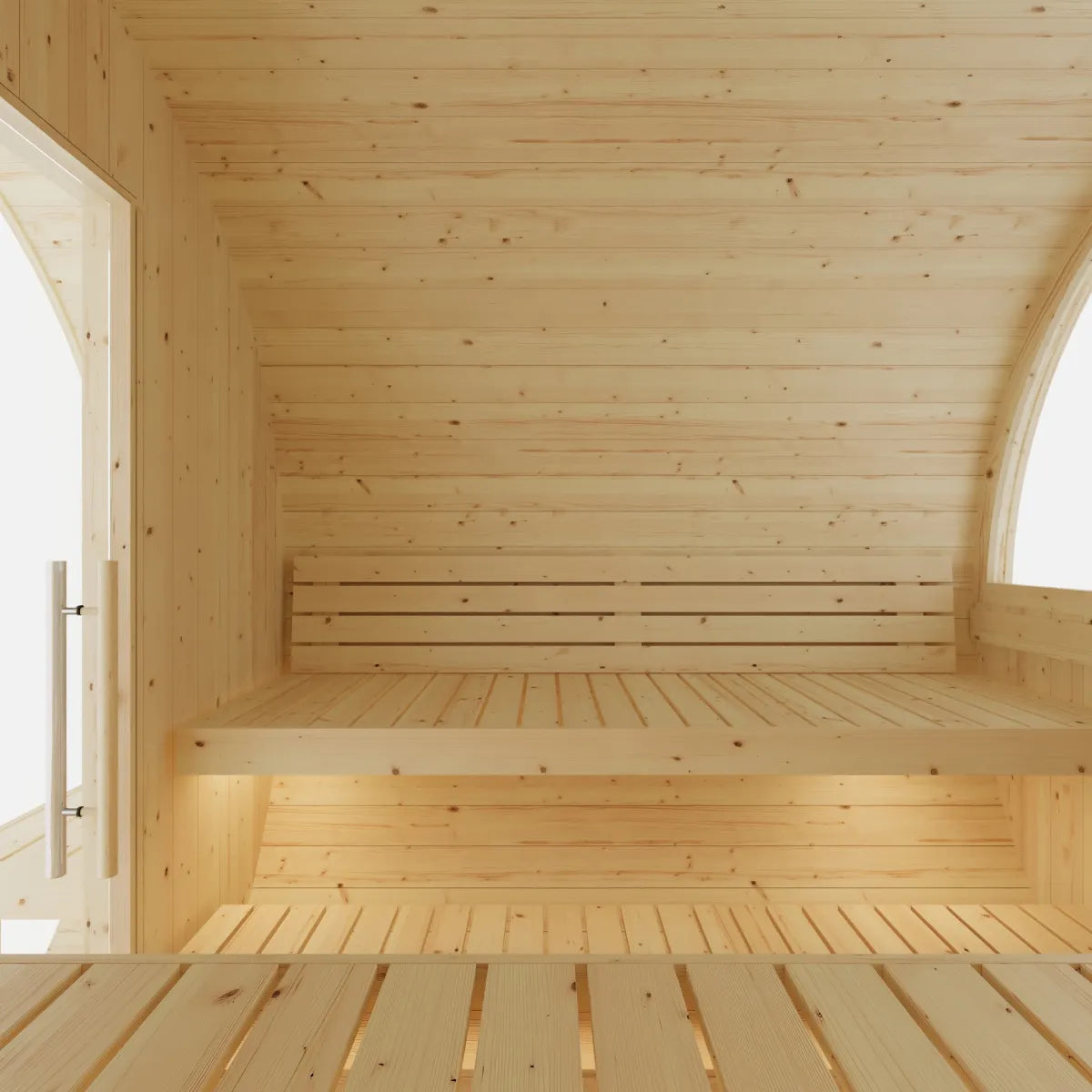 Finnish Sauna Builders Vassa 6-Person Barrel Sauna with 8 kW Heater