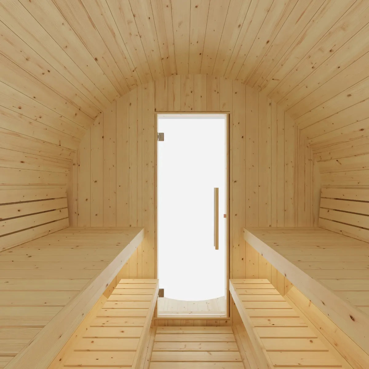 Finnish Sauna Builders Vassa 6-Person Barrel Sauna with 8 kW Heater