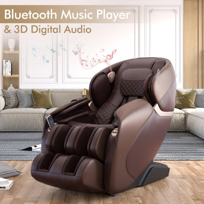 Costway Zero Gravity Full Body Massage Chair with 53 in. SL Track