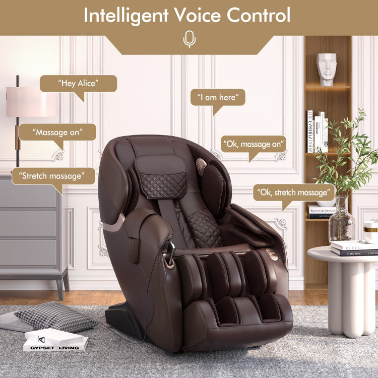 Costway Zero Gravity Full Body Massage Chair with 53 in. SL Track