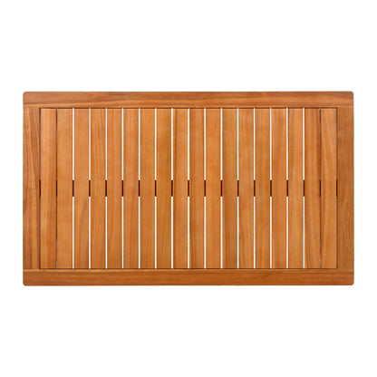 4-Piece Acacia Wood Patio Conversation Set with Cushions