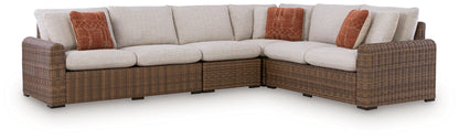 Dolan Creek 3- or 4-Piece Outdoor Sectional – Beige/Brown