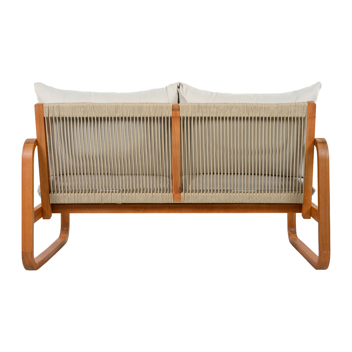 4-Piece Acacia Wood Patio Conversation Set with Cushions