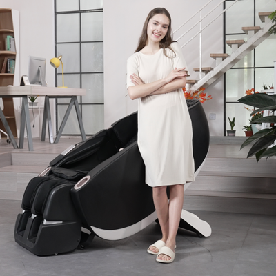 2D Zero Gravity Massage Chair with 125 cm Track – Black