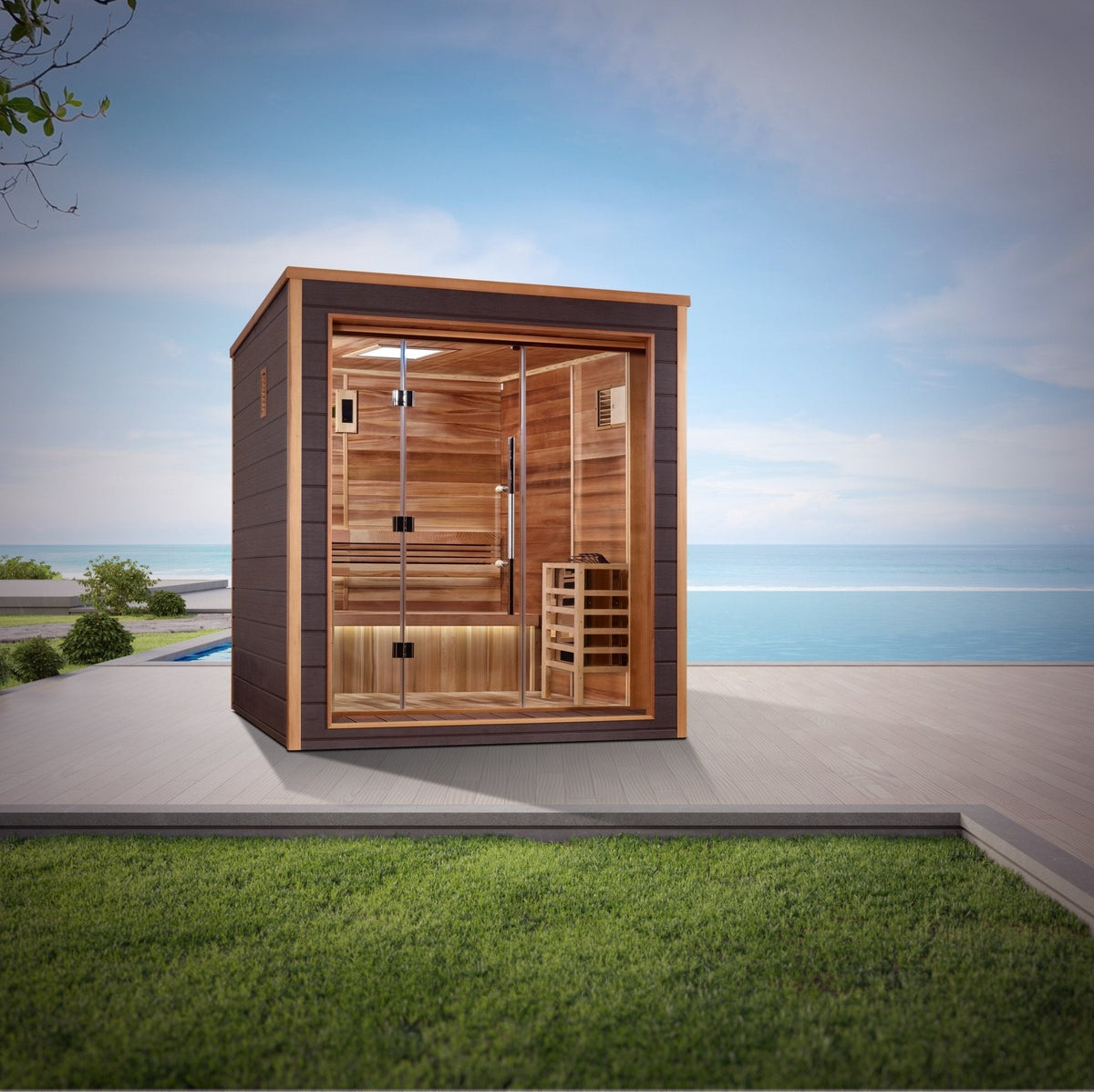 Golden Designs Drammen 3-Person Outdoor Traditional Sauna