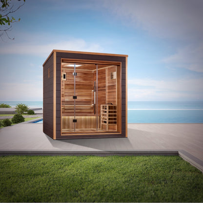 Golden Designs Drammen 3-Person Outdoor Traditional Sauna