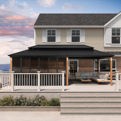 Oasis Hardtop Sunroom with Aluminum Frame and LED Lights