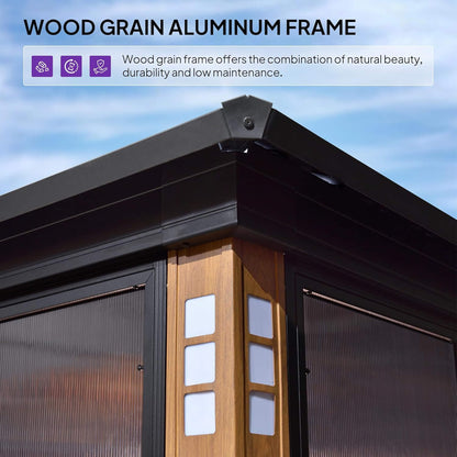 Oasis Hardtop Sunroom with Aluminum Frame and LED Lights