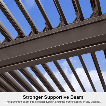 Premium Aluminum Louvered Pergola with LED Lights
