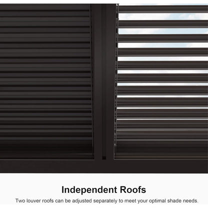 Premium Aluminum Louvered Pergola with LED Lights